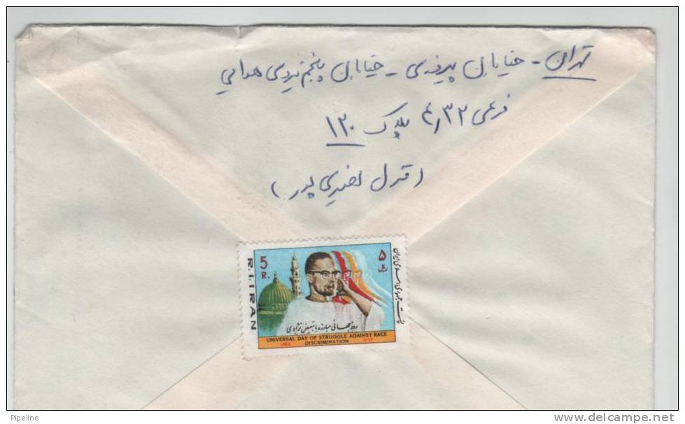 Iran Cover Sent Air Mail To Czechoslovakia 1987 - Iran