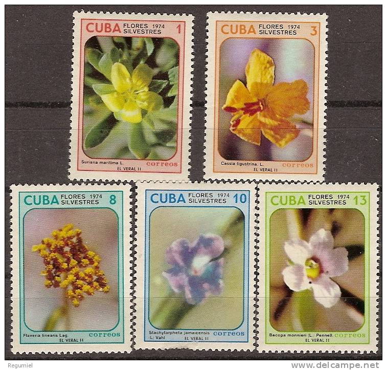 Cuba 1794/98 ** Flora. 1974 - Unused Stamps