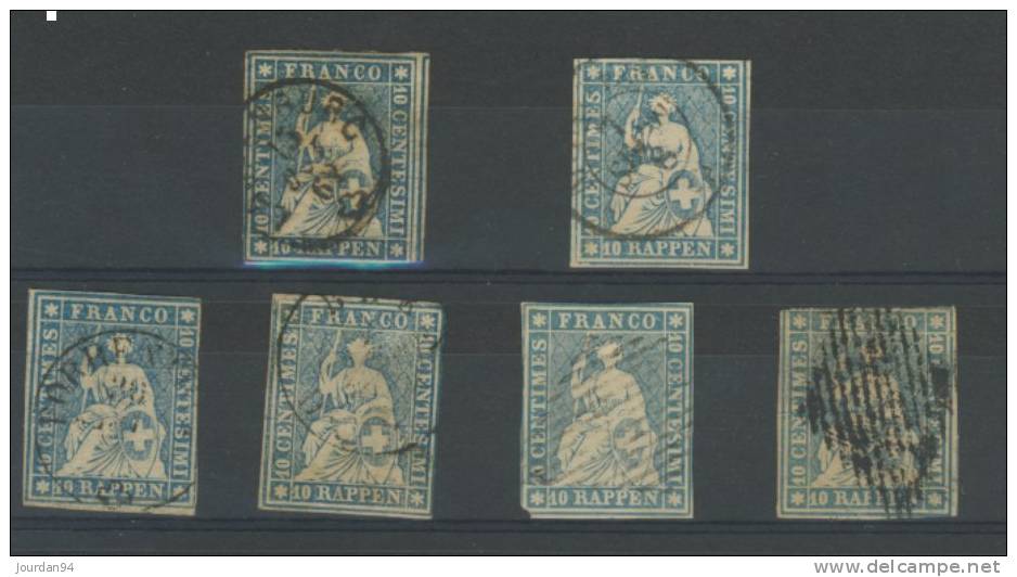 SUISSE             N°   27     OBLITERATIONS      DIVERS - Used Stamps