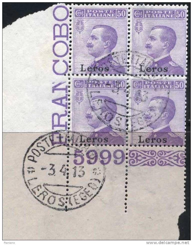PIA - LERO - 1912 : Francobollo D' Italia Soprastampato - (SAS 7) - Ägäis (Lero)