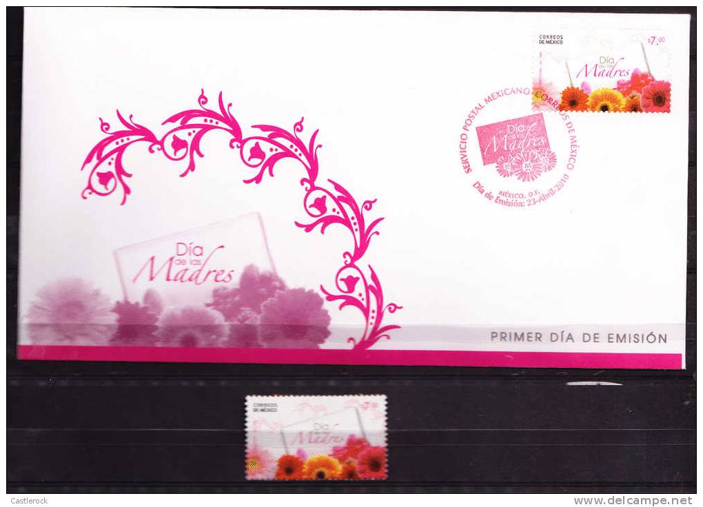 T)2010,MEXICO,COMPLETE SET,"MOTHER´S DAY".INCLUDE FDC AND STAMP,MNH. - Moederdag