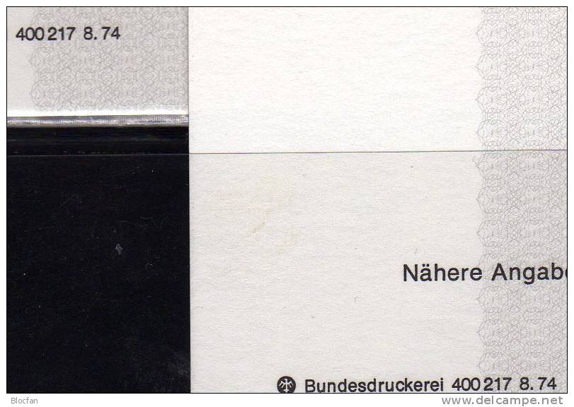 ETB 1/1974 BUND 815 I+Neuauflage SST 28€ Maler Caspar David Friedrich+Post Album First Day Stamps Of BRD Germany - Autres & Non Classés