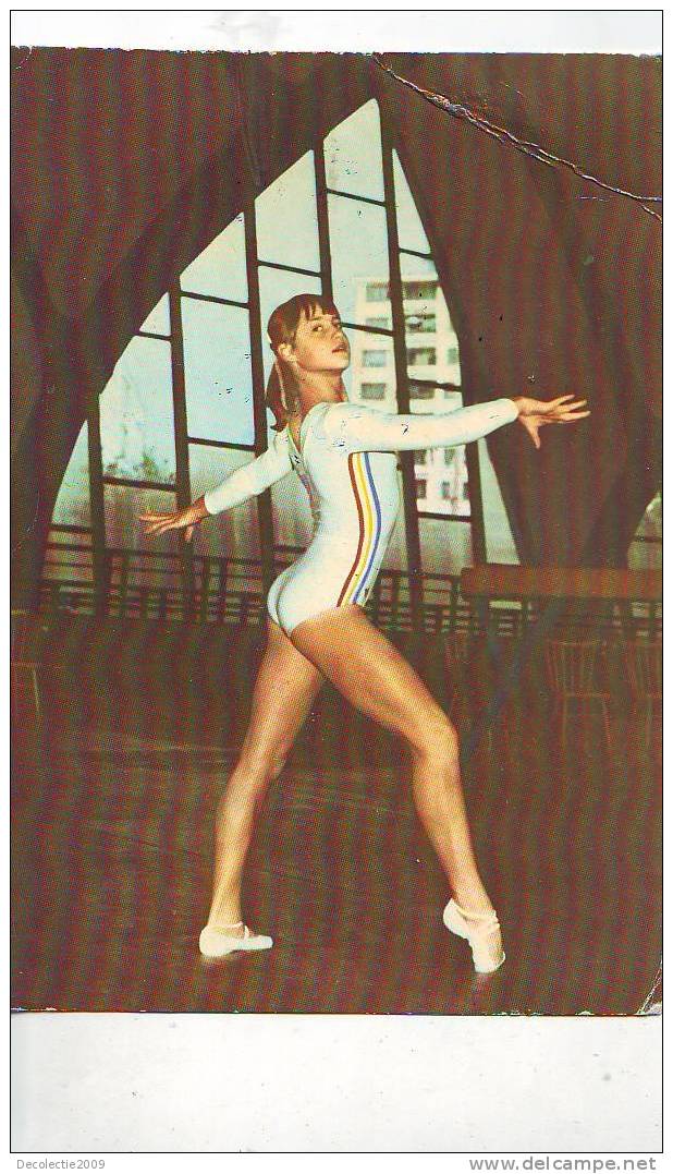 PN2 Gymnastique Nadia Comaneci Romania Used 1980 PPC Good Shape - Gymnastik