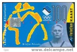 # ESTONIA ET36 Kristjan Palusalu 100 Sc7 03.96 Tres Bon Etat -sport- - Estland