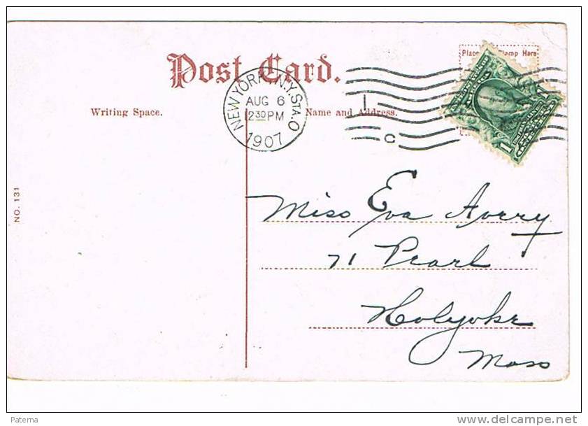 Postal, NEW YORK 1907 ( USA)  Post Card, Postkarte - Lettres & Documents