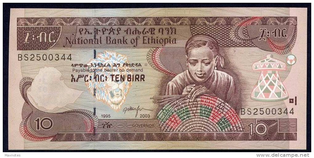 ETIOPIA (ETHIOPIA) : 10  Birr - P48a - 2003 - UNC - Etiopia