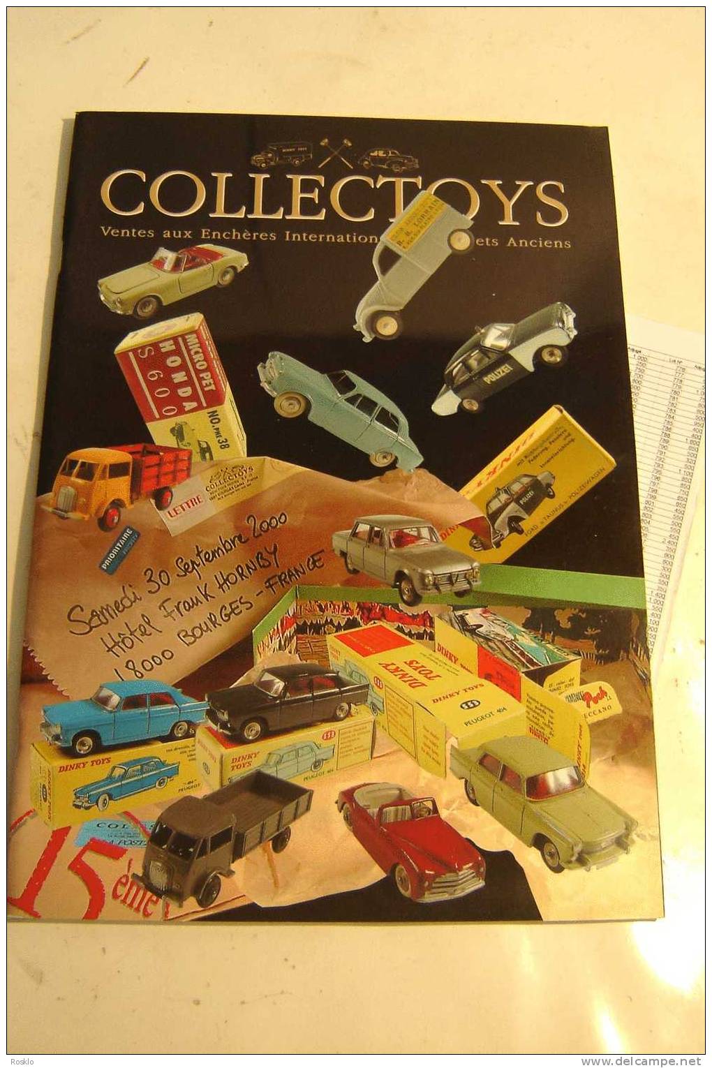 JOUETS Anciens / CATALOGUE DE VENTES  869 LOTS SEPTEMBRE  2000 / COLLECTOYS / PARFAIT ETAT - Toy Memorabilia