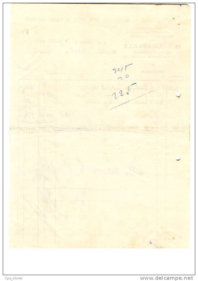 FACTURE 11 LEZIGNAN CORBIERES Garage Boucabeille M., 49 Cours De La République, Pneus Englebert, Dunlop, Michelin, 1930 - Automobile