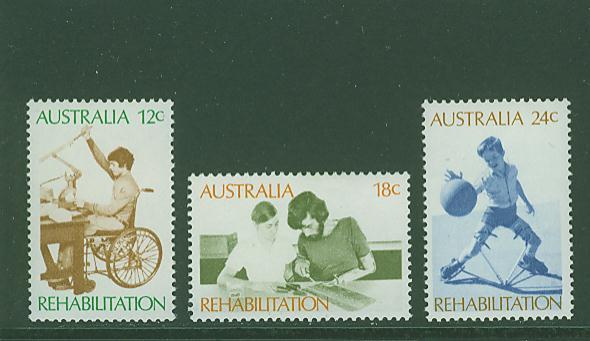 1N0038 Rehabilitation Handicap Basketball Soudure Electronique 466 à 468 Australie 1972 Neuf ** - Behinderungen