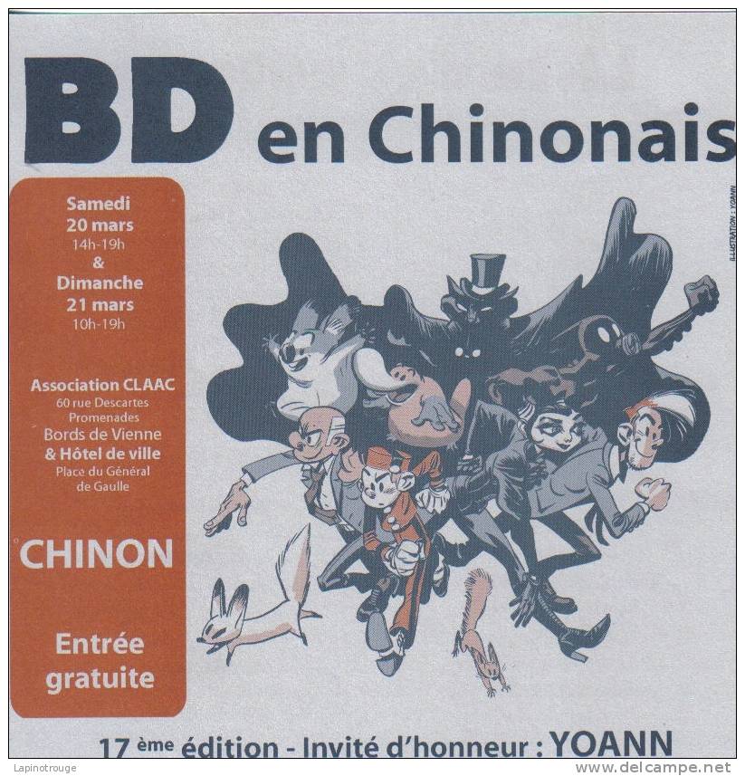 Programme YOANN Festival BD Chinon 2010 (Spirou...) - Other & Unclassified