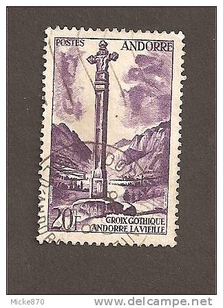 Andorre Français N°148 Oblitéré Croix Gothique à Andorre La Vieille - Used Stamps