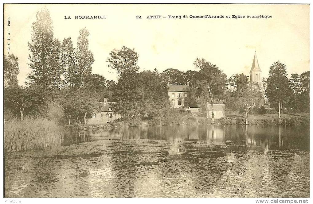 ATHIS  -  Etang De Queue-d'Aronde Et Eglise évangélique - Athis De L'Orne