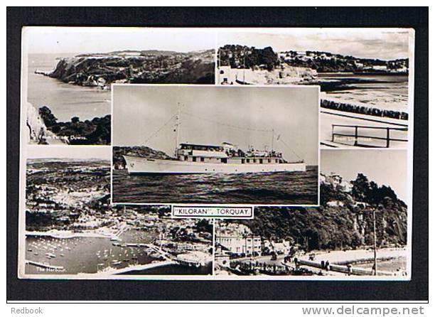 Real Photo Mutiview Postcard Cruiser Boat "Kiloran" Torquay Devon - Ref 540 - Torquay
