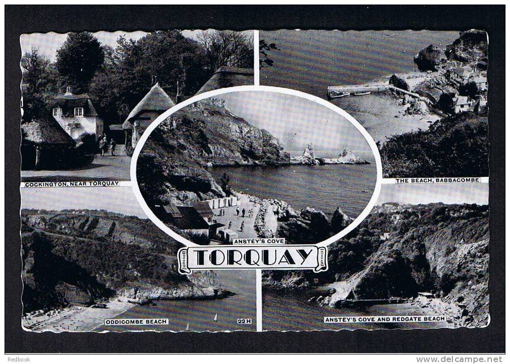 1964 Multiview Postcard Torquay Devon - Slogan Postmark "Torquay For Sun" - Ref 540 - Torquay