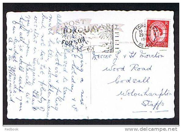 1964 Multiview Postcard Torquay Devon - Slogan Postmark "Torquay For Sun" - Ref 540 - Torquay