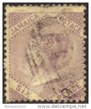 Jamaica #5 Used 6p Victoria From 1860 - Jamaica (...-1961)