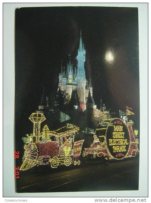 512 WALT DISNEY   DISNEY WORLD   MAIN STREET ELECTRICAL PARADE  POSTCARD     YEARS  1980  OTHERS IN MY STORE - Disneyworld