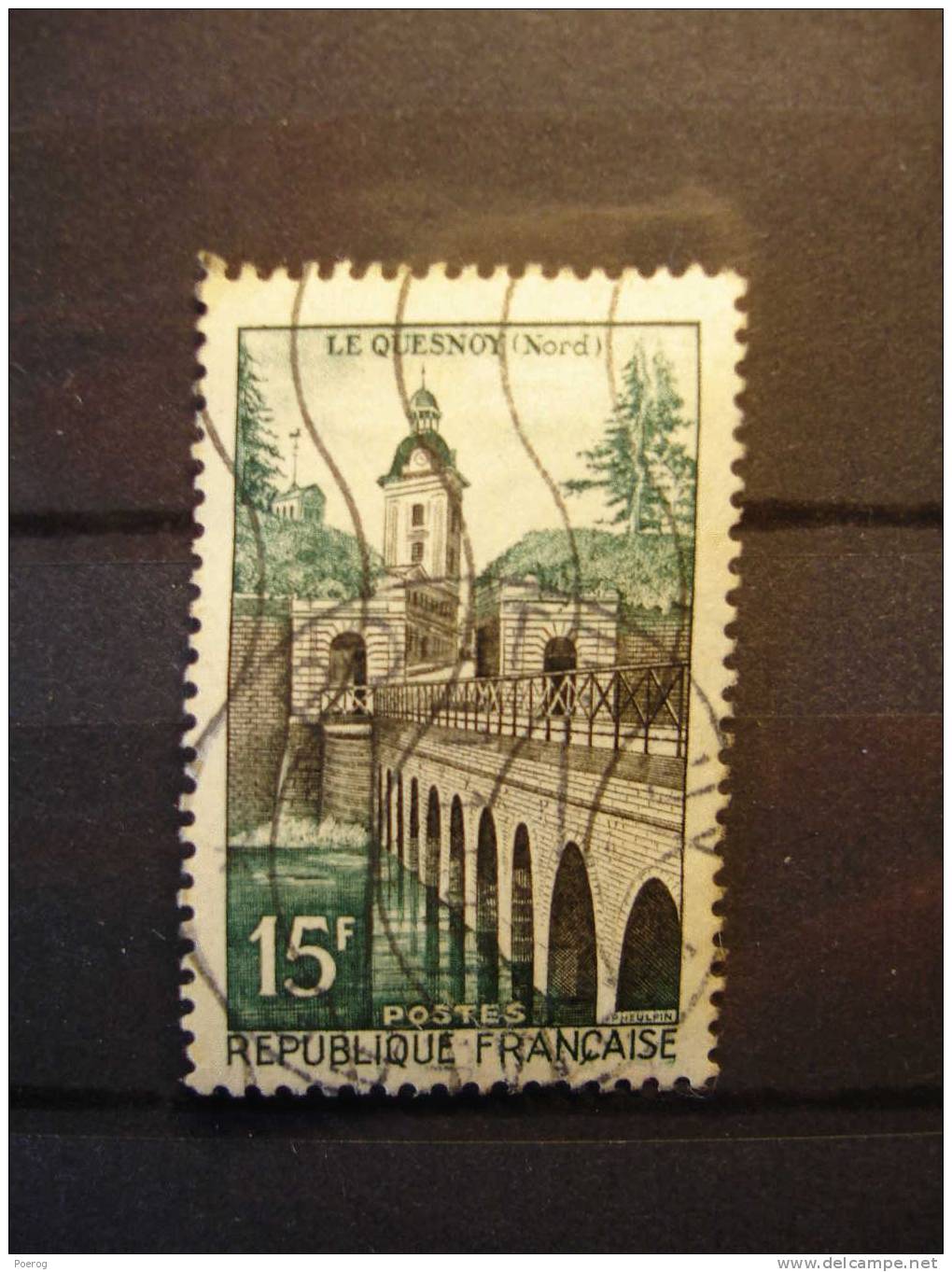 FRANCE - TIMBRE OBLITERE - LE QUESNOY (NORD) - 15F - USED - 1160 - Pont Bridge - Oblitérés