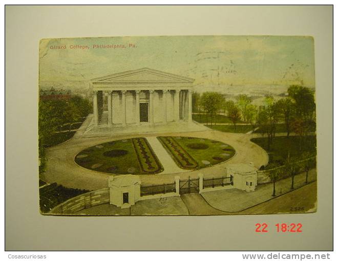 152 GIRARD COLLEGE PHILADELPHIA  POSTCARD     YEARS  1900  OTHERS IN MY STORE - Philadelphia