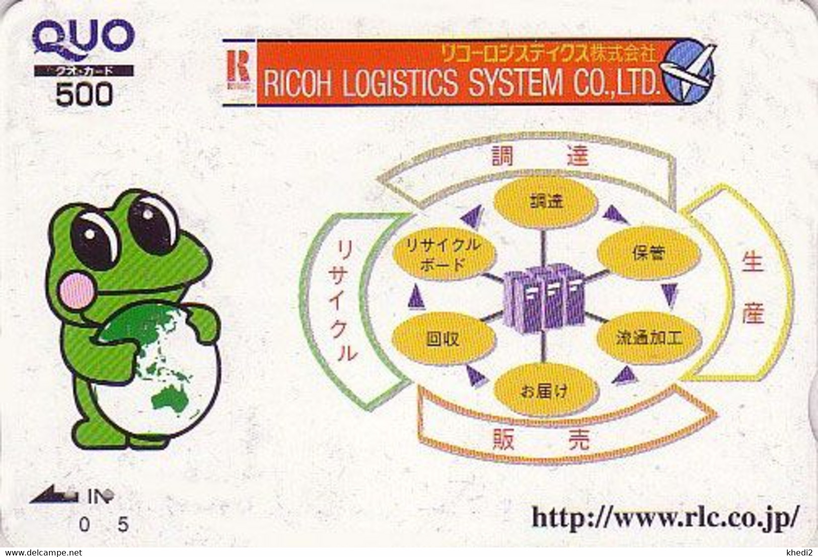 Carte Prépayée JAPON - ANIMAL GRENOUILLE & Globe Terrestre - COMICS FROG & Map JAPAN Prepaid QUO Card - FROSCH - 96 - BD