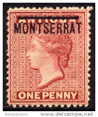 Montserrat #6 Mint Hinged 1p Victoria From 1884 - Montserrat
