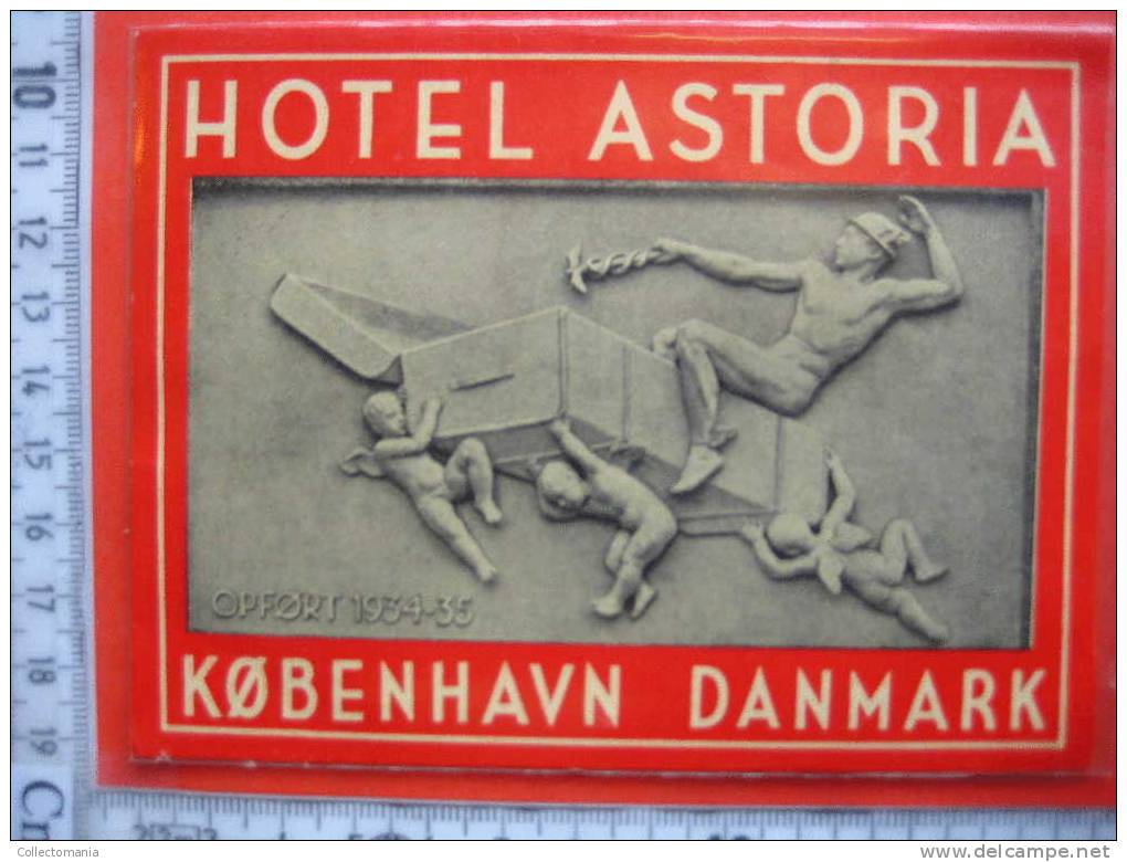 Collection 89 Old Hotels Labels - Luggage Labels - Baggage - Denemarken  DANEMARK  DENMARK Copenhagen Kopenhagen Ect... - Hotel Labels