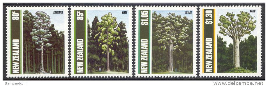 New Zealand #956-59 Mint Never Hinged Trees Set From 1989 - Neufs