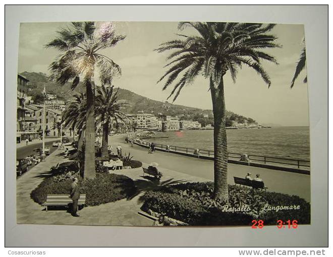 637 RAPALLO LUNGOMARE PESCARA ABRUZZO   ITALIA ITALY CARTOLINA ANNI 1950 VEDI ALTRI IN IL MIO NEGOZIO - Pescara