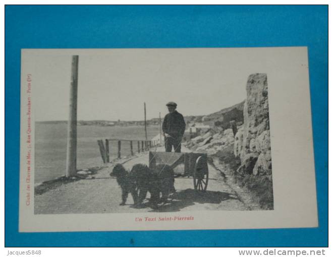 Dom - Tom ) Saint-pierre Et Miquelon - Un Taxi Saint-pierrais ( Carte Extèmement  Rare ) Etat Lux -  EDIT- Oeuvre De Mer - Saint-Pierre En Miquelon