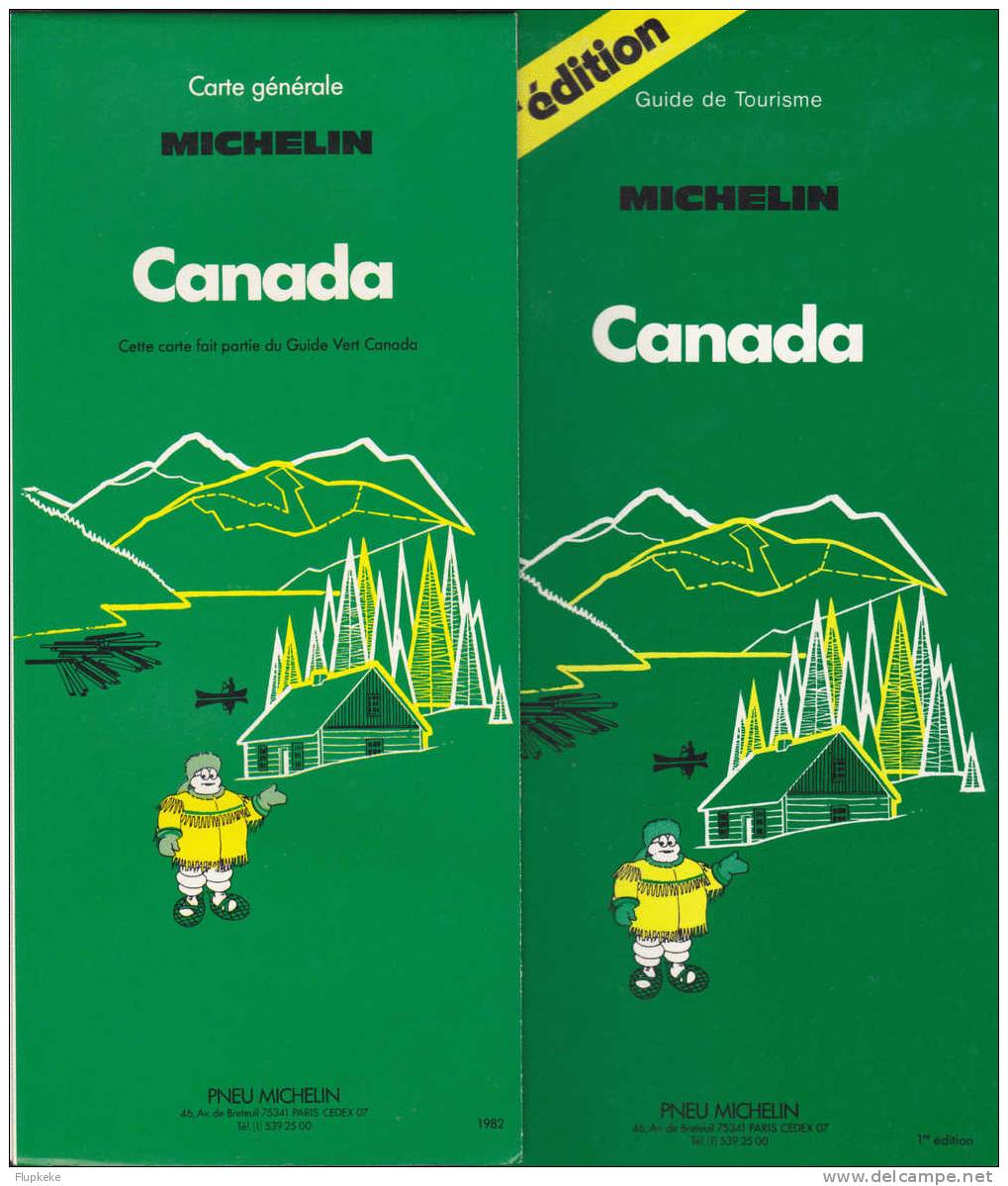 Guide Michelin Vert Canada 1981 Première Edition Ouvrage Neuf Avec Carte, Complément D'origine - Michelin-Führer