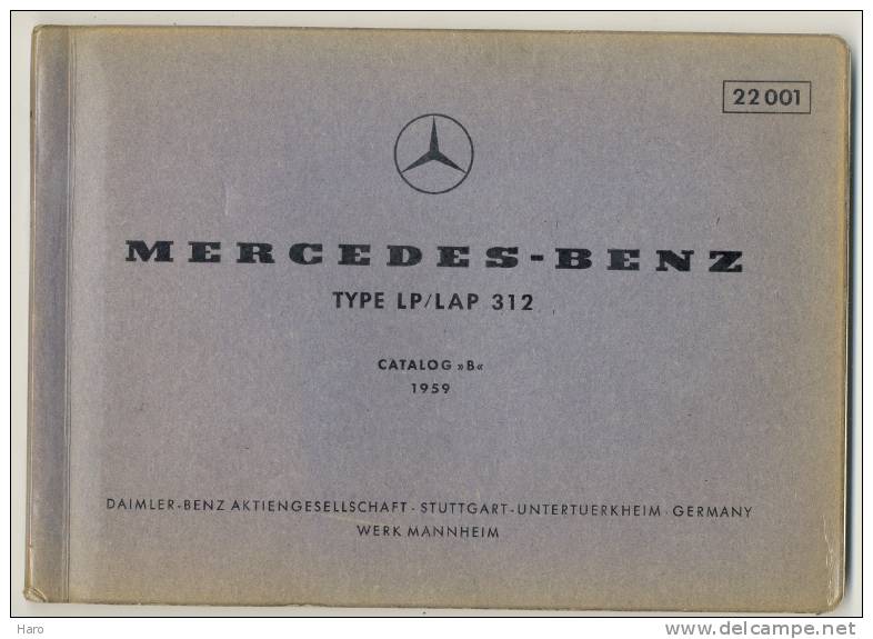 Mercedes - Benz - Moteur Type LP/LAP 312 - Pièces Rechanges - Ersatzteile- 1959 (m1) - Auto