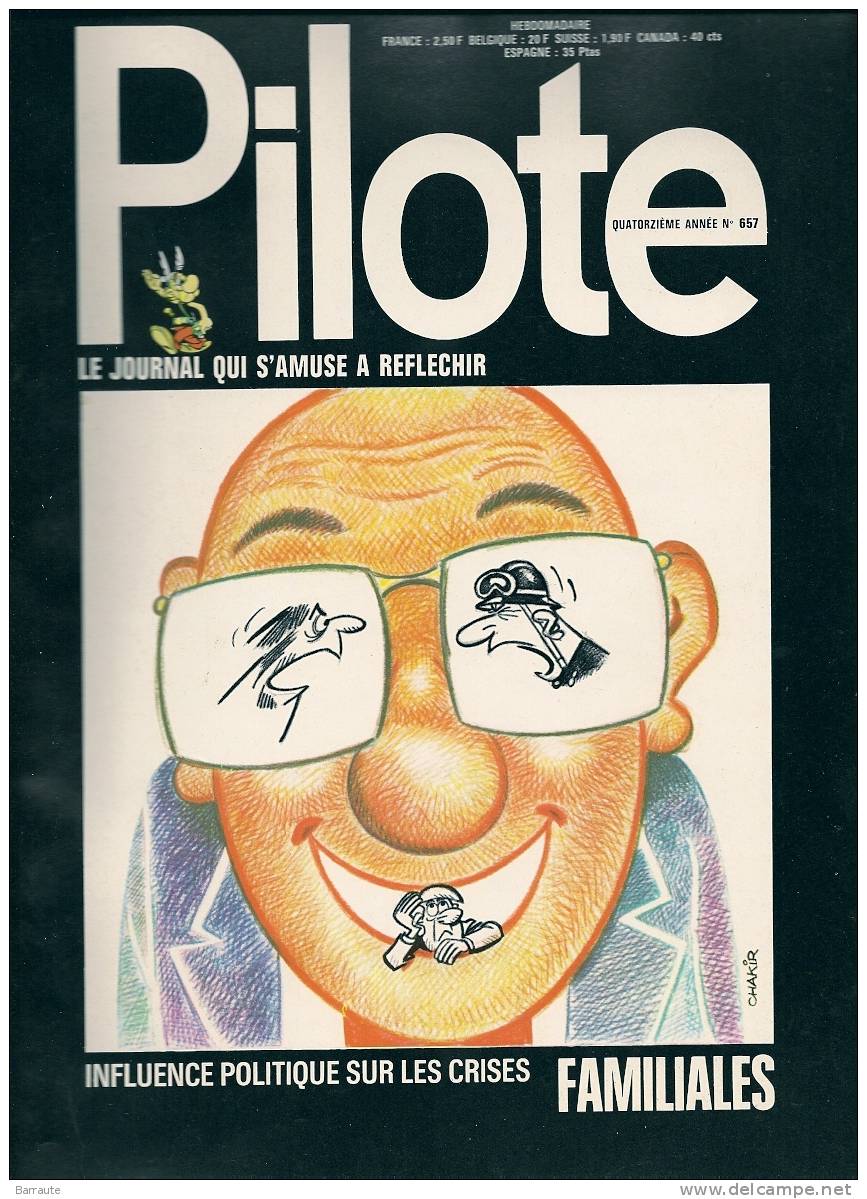 PILOTE N° 657 Du 8 /06/1972  1 Pub Pour La Mobylette Peugeot 103 Avec Hugues AUFRAY. - Pilote