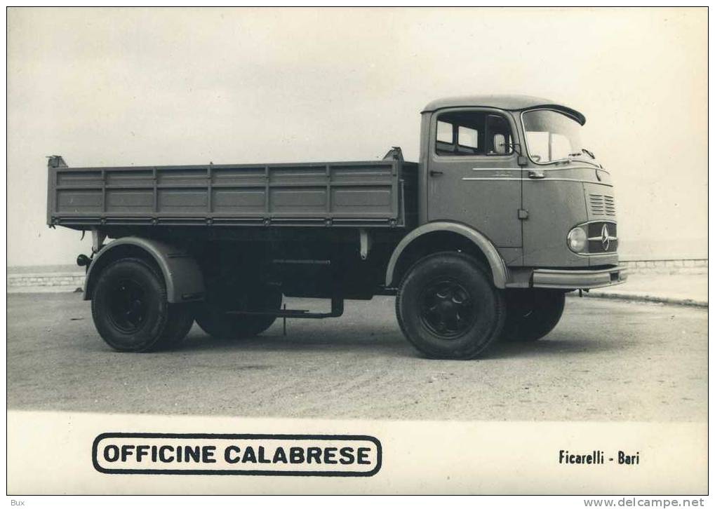 MERCEDES BENZ 327 TRILATERALE  FOTO FICARELLI  PUB  BARI OFFICINE CALABRESE CAMION TRUCK  LASTKRAFTWAGEN - Automobili