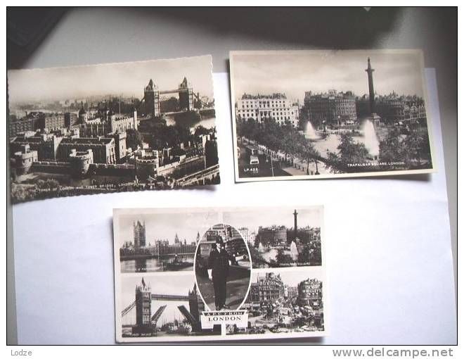 Engeland England London  Lot Set Of 3 Nice Postcards Pa Trafalgar Square - 5 - 99 Postcards