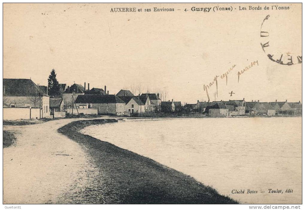 CPA ( 89 )  GURGY  Les Bords De L'Yonne - Gurgy