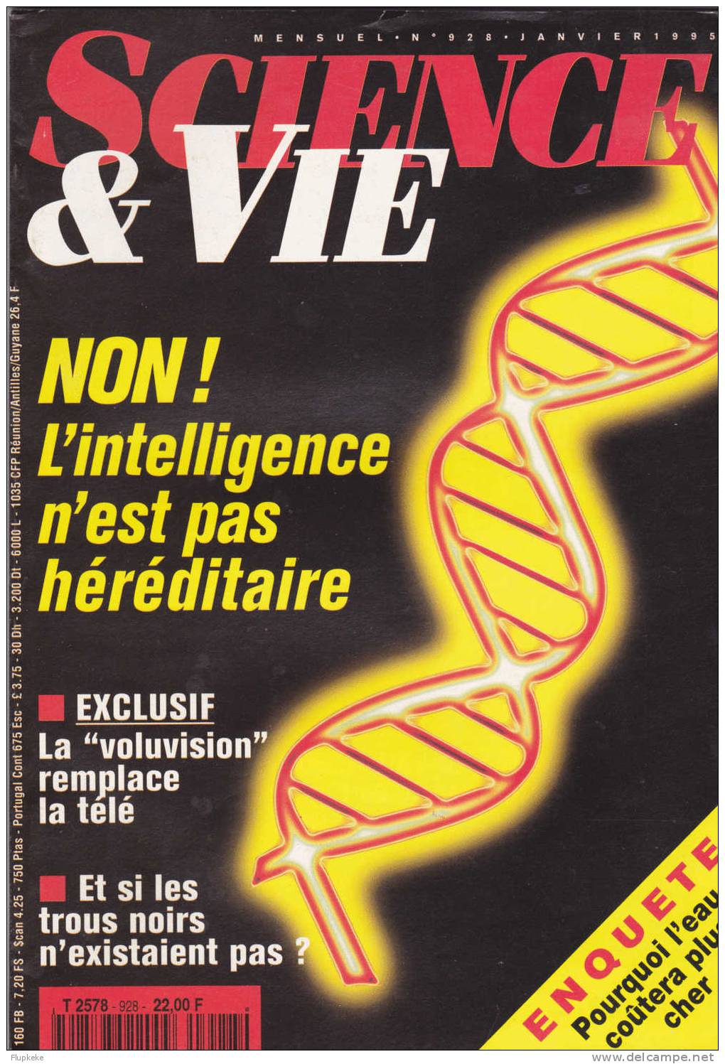 Science Et Vie 928 Janvier 1995 Non! L´Intelligence N´est Pas Héréditaire - Science