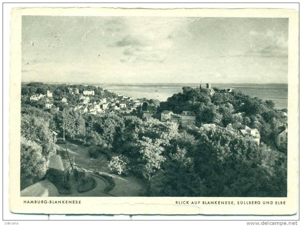 Hamburg-Blankenese - Blick Auf Blankenese, Süllberg Und Elbe - Blankenese