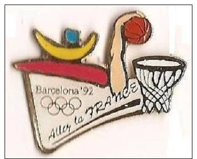 Basket   JO Barcelona 92 -Allez La France - Rare -Signé ES 92 - Pallacanestro