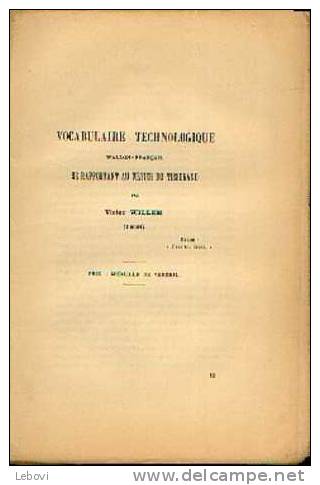 "Vocabulaire Se Rapportant Au Métier De TISSERAND" WILLEM, V. - 15 Pages - Belgique