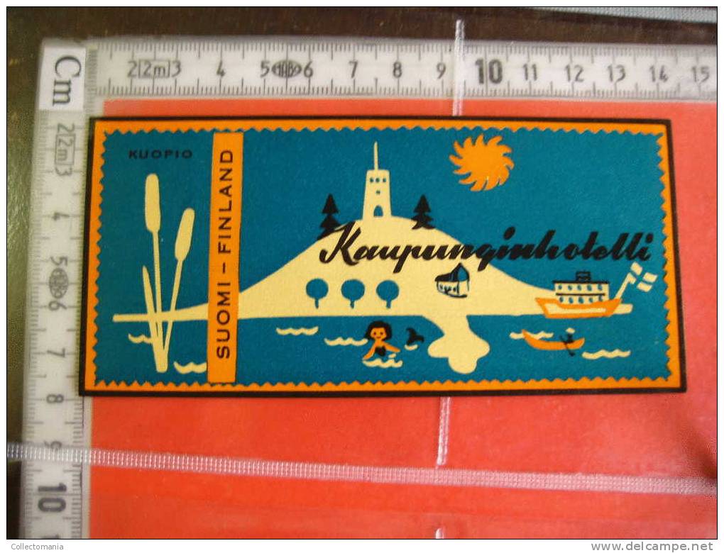 Collection 36 Old Hotel Labels - Etiquettes Luggage  - Design Beautifull - Baggage - Finlande - SUOMI -all Photograped - Adesivi Di Alberghi