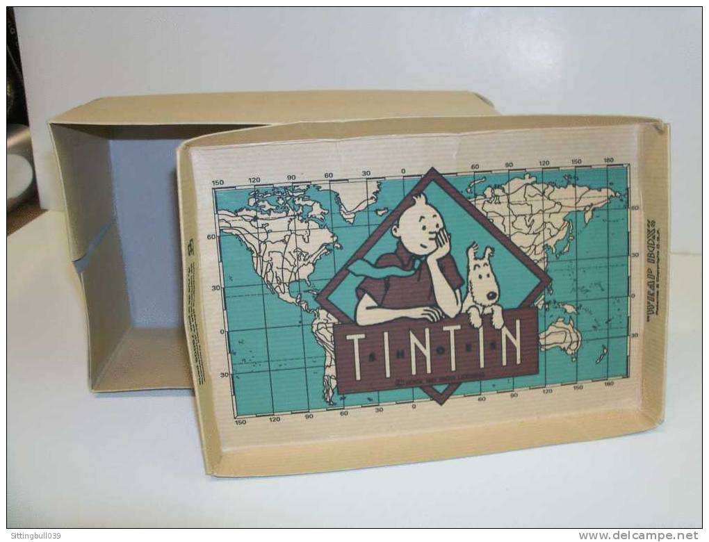 TINTIN. BOÎTE A CHAUSSURES PUB DISTRIBUEE PAR CHAUSSLAND AVEC TINTIN ET MILOU. Hergé 1992. Tintin Licensing. TRES RARE ! - Advertisement