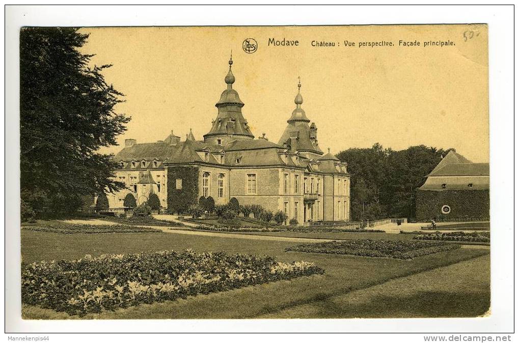 Modave - Château : Vue Perspective. Façade Principale. - Modave