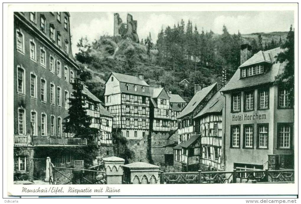 Monschau In Der Eifel - Rürpartie Mit Rüine - Monschau