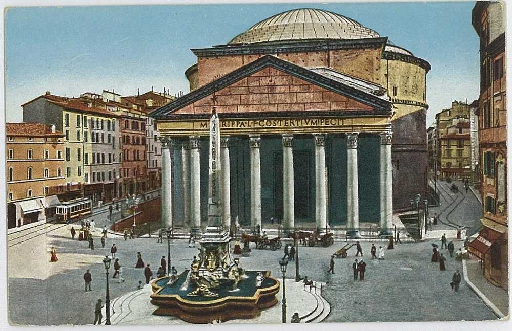 Cartolina - Roma - Il Pantheon - Animata - Lazio - Belle Arti - Storia - Panthéon