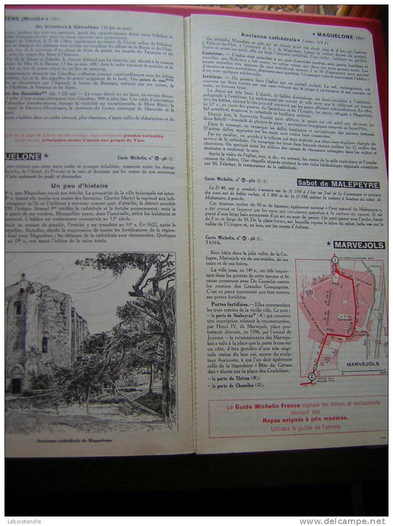 GUIDE DU PNEU MICHELIN- LES GUIDES VERTS MICHELIN  -GORGES DU TARN -CEVENNES-BAS LANGUEDOC - 18é EDITION-1963 - Michelin (guide)