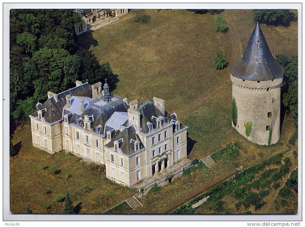 MELLE--Vue Aérienne--Chateau De Melzéar ,cpm  N° 105 éd  Dubray - Melle