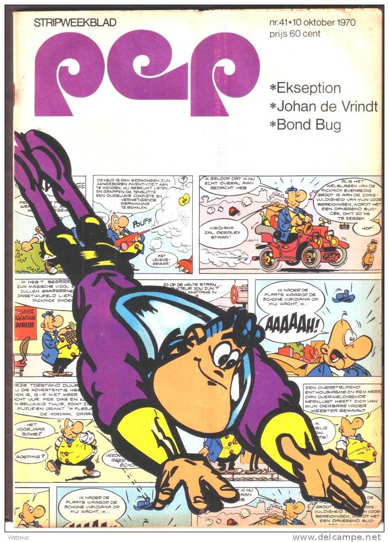 1970 - PEP - N° 41  - Weekblad - Met Poster  Van EKSEPTION.  Lucky LUKE - ASTERIX - Luc ORIENT... - Pep
