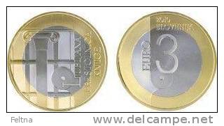NEW 2010 SLOVENIA 3 EUR COIN LJUBLJANA UNESCO WORLD BOOK CAPITAL UNC - Slovénie