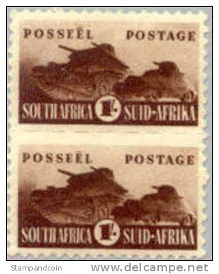 South Africa #97 Mint Hinged 1sh Vertical Pair From 1942 - Ungebraucht