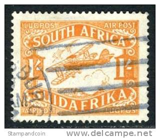 South Africa C6 XF Used 1sh Airmail From 1929 - Poste Aérienne